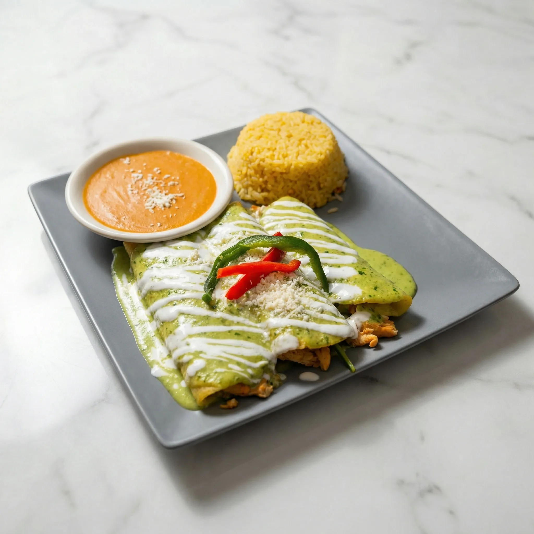 Enchiladas Poblanas dish image